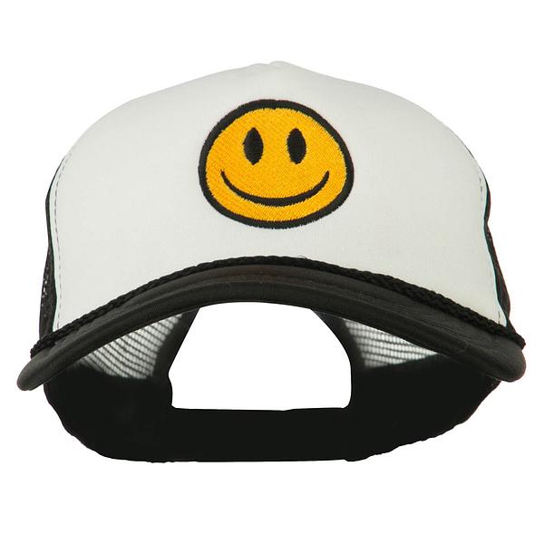 Smile Face Embroidered Big Size Trucker Cap