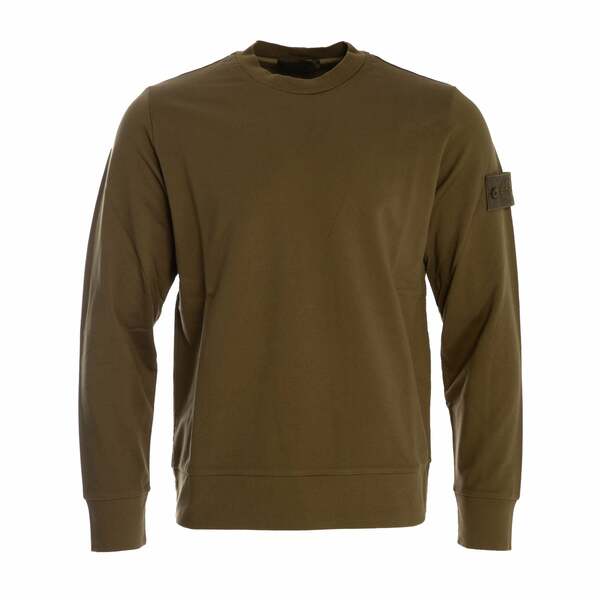 Stone Isalnd Ghost Piece Garment Dyed Sweatshirt in Khaki