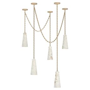 Javad Modern 5 light marble chandelier, Living Room alabaster Chandelier