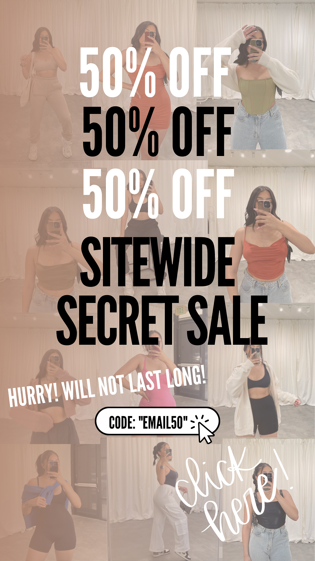  50% OFF SITEWIDE - SECRET SAL 