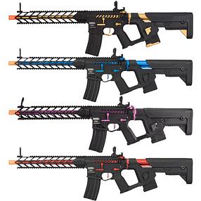 Lancer Tactical Full Metal NIGHT WING Enforcer AEG Airsoft Rifle w/ Alpha Stock