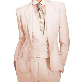 Women&#39;s Slim 3 Piece Suit Solid Color Notch Lapel Bussiness Suit (Blazer+Pants+Vest)