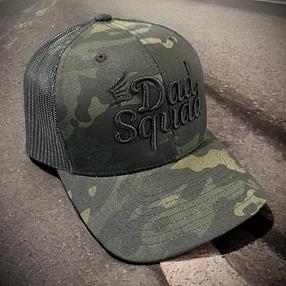 Dad Squad Mid Rise Trucker Cap - MultiCam Black