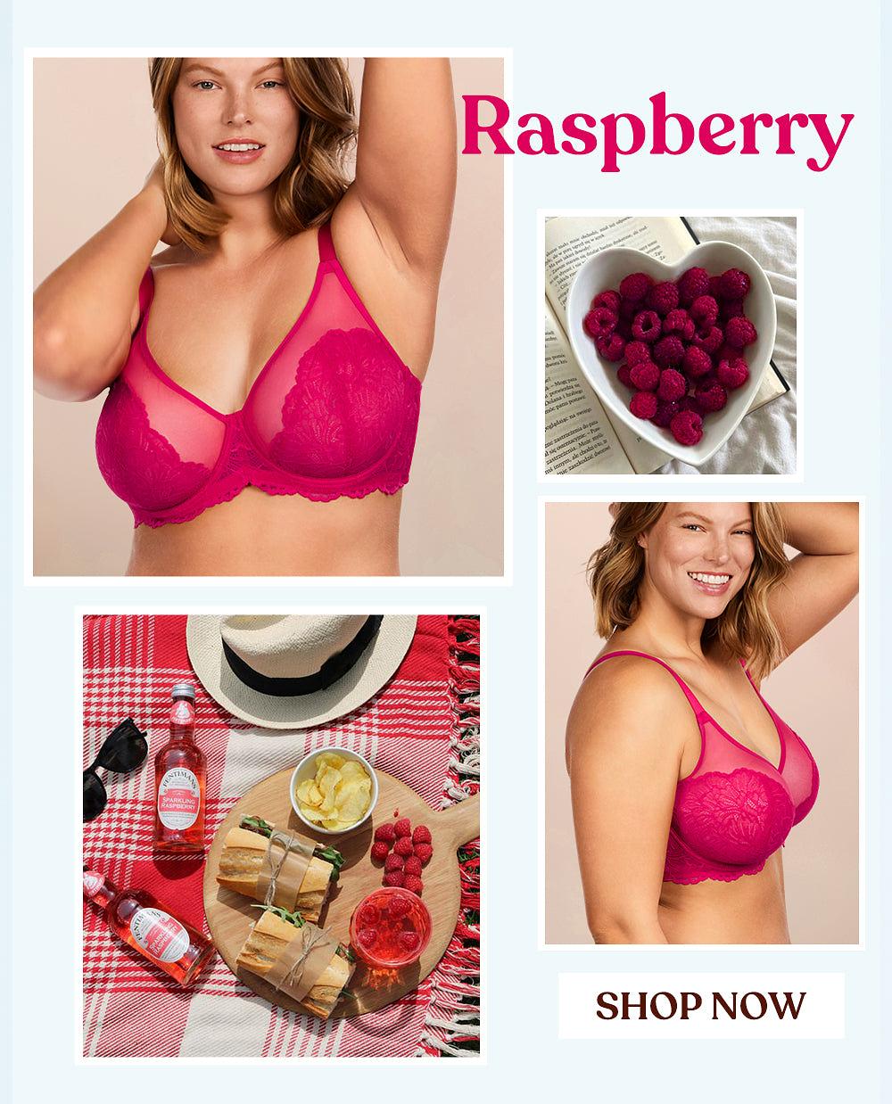 New Colors on the Blossom Lace Bras: Introducing Raspberry and