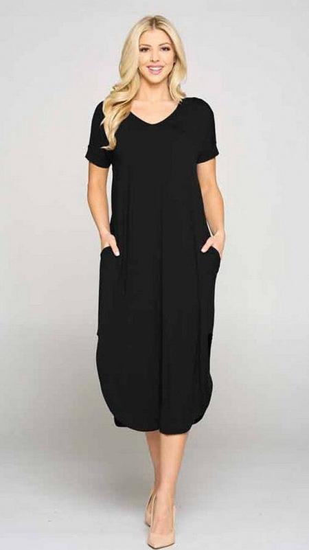 Eden Midi Dress - Black