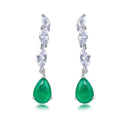 Classic Emerald Green Drop Earrings