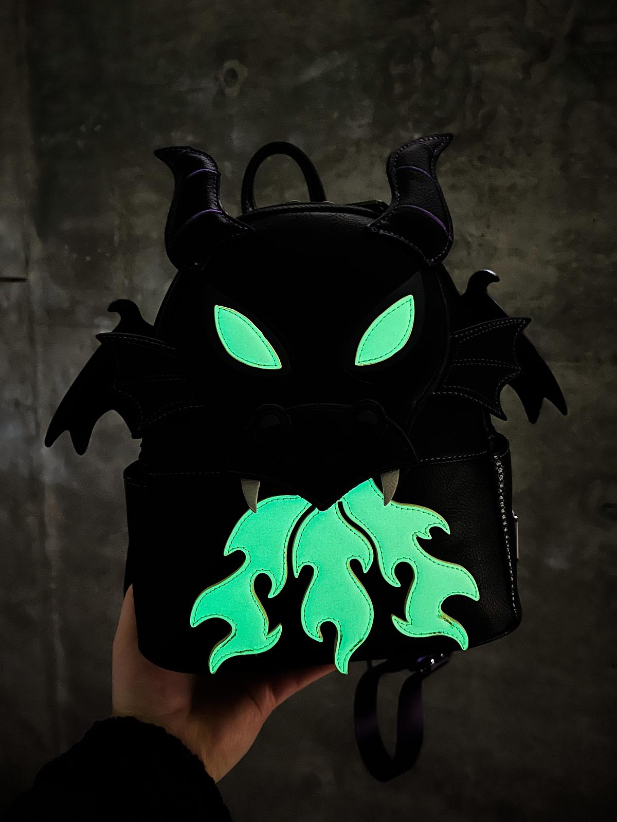 Grotto Treasures Exclusive - Disney Sleeping Beauty Maleficent Dragon  Cosplay Glow in the Dark Mini Backpack