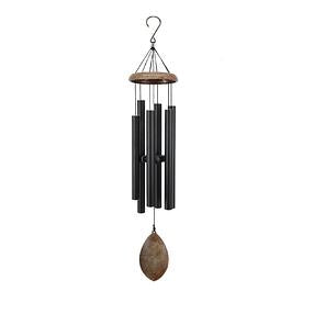 Leaf Series Wind Chimes- Memorial Melody 35 Inch Black