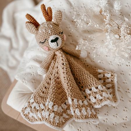 Heirloom Crochet Lovey Comforter - Frankie the Fawn