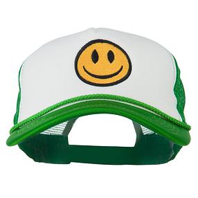 Smile Face Embroidered Big Size Trucker Cap