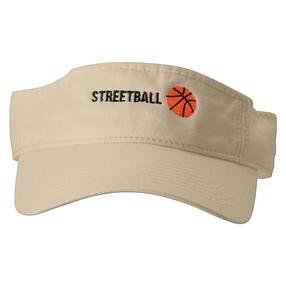 Streetball Embroidered Pro Style Cotton Twill Washed Visor