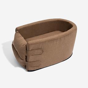 Suede Oval Lookout Console Pet Car Seat