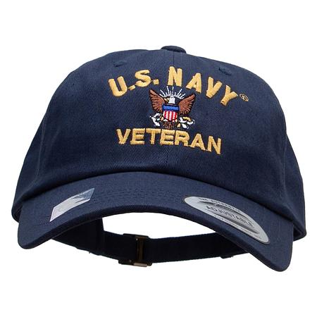 Licensed United States Navy Veterans Unstructured Low Profile 6 panel Cotton Cap