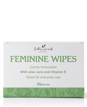 28ty FEMININE WIPES Gently formulated With aloe vera and Vitamin 