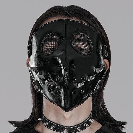 Men&#39;s Punk Rivets Faux Leather Mask