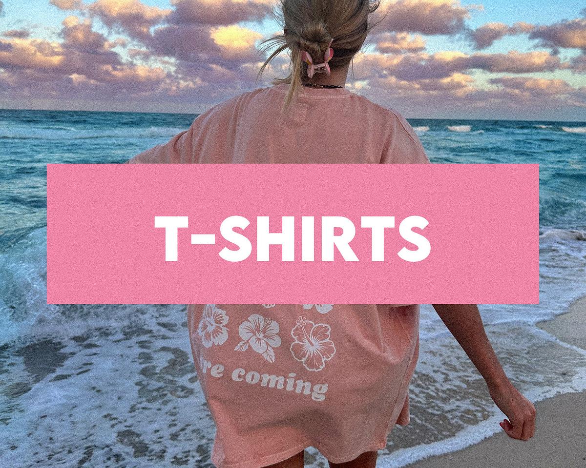 image of tshirts and the beach