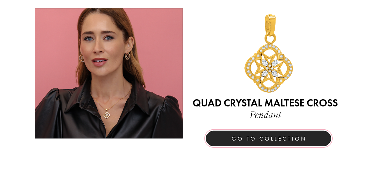  QUAD CRYSTAL MALTESE CROSS Pendant GO TO COLLECTION 