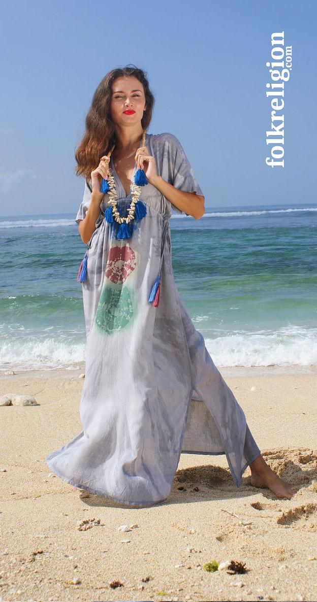 SALE 80% OFF Tie Dye Dress Kaftan