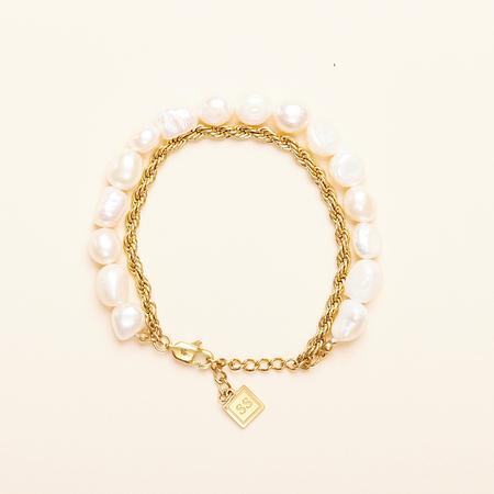 Bold Pearl Rope Double Bracelet