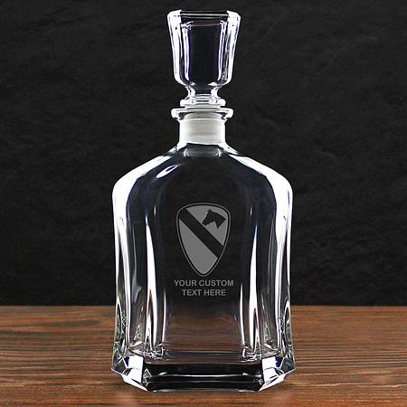 US Army &#39;Build Your Glass&#39; Personalized 23.75 oz. Whiskey Decanter
