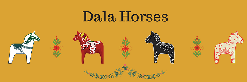 Dala Dalarna Horse Key Ring