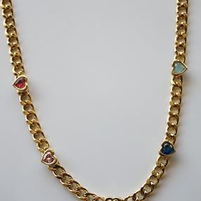 Heartfelt Hues Curb Link Necklace