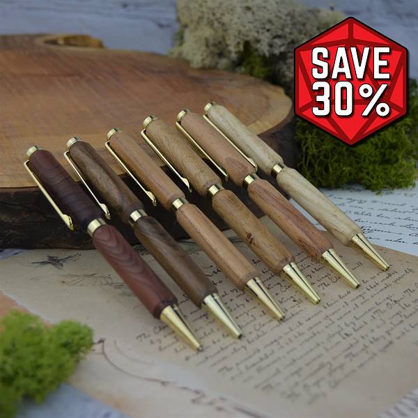 Hand-turned Wood Pens - Exotic Series