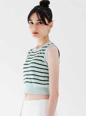 Inka Crop Tank in Mint  % 