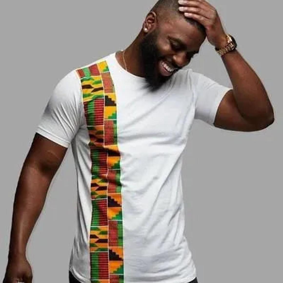 Men&#39;s African Print T-shirt D - Available in Sizes S -6XL