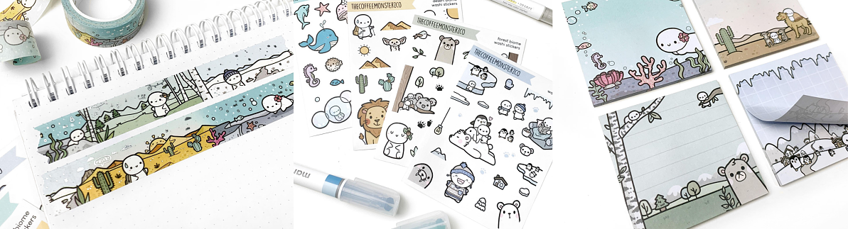 Tiny Icons (washi paper) – TheCoffeeMonsterzCo