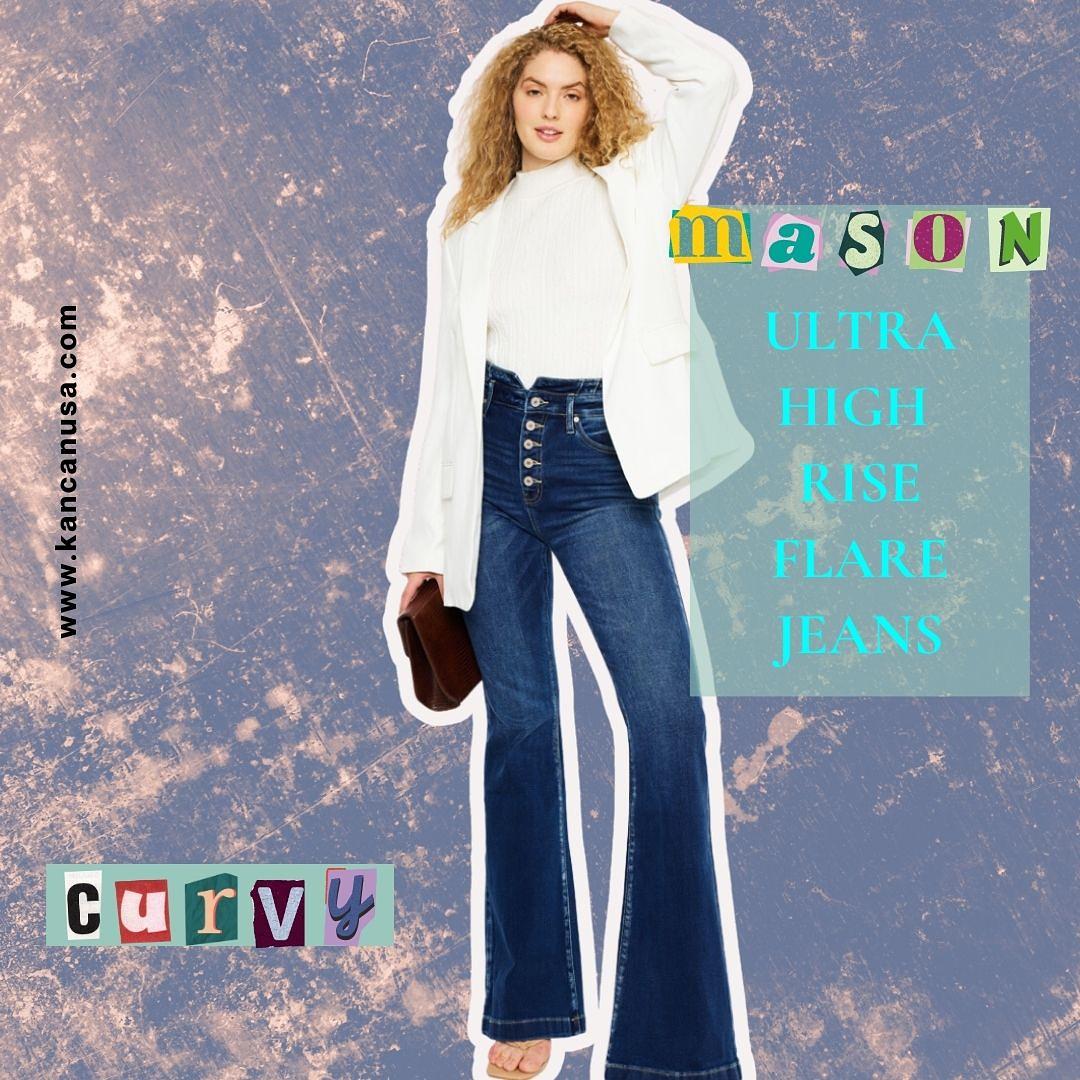 KanCan Mason Ultra High Rise Curvy Flare Jeans for Women