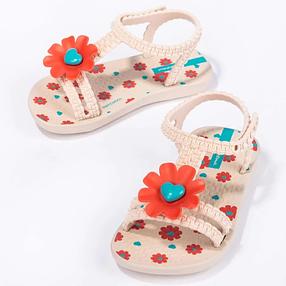 Ipanema Kids Flower Summer Strappy Sandal (cream/red)