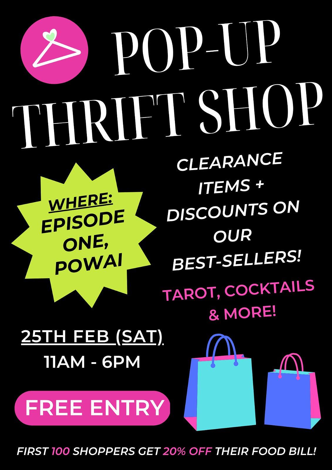 POP UP Bombay Closet Cleanse