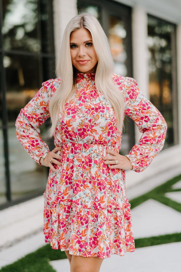 Fancy You Floral Balloon Sleeve Dress