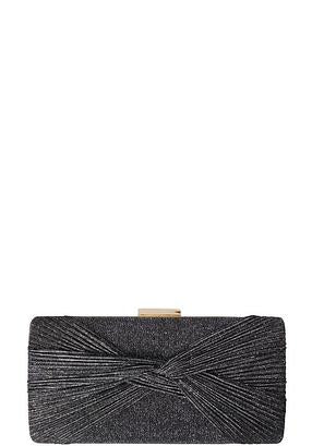 Fashion Twist Front Black Clutch Bag