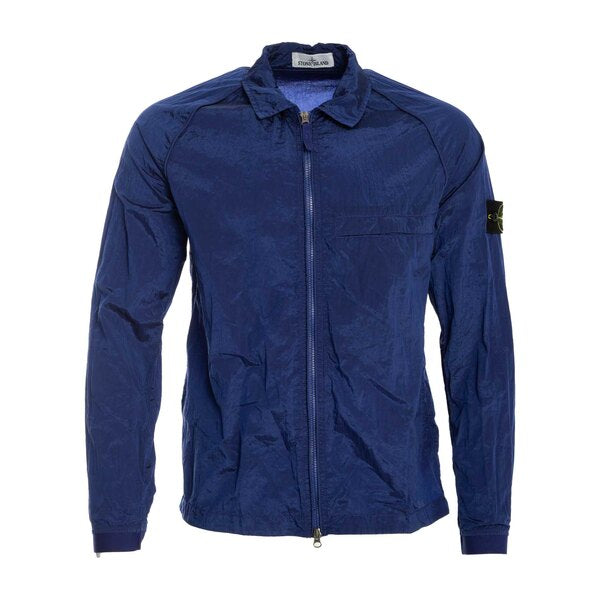 Stone Island Nylon Garment Dyed Overshirt in Bluette