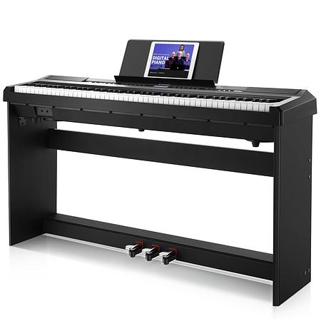 Donner DEP-20 Portable 88 Key Weighted Digital Piano with Detachable Furniture Stand &amp; 3 Pedals
