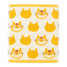 My Neighbor Totoro Catbus Wash Towel Yellow and White