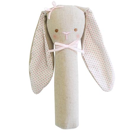 Rattle &amp; Squeaker - Bunny Linen Pink