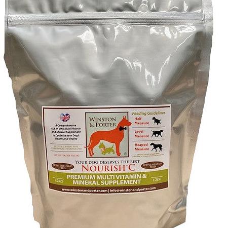 Nourish + C Premium Multi Vitamin &amp; Mineral ALL IN ONE Raw Dog Food  Supplement