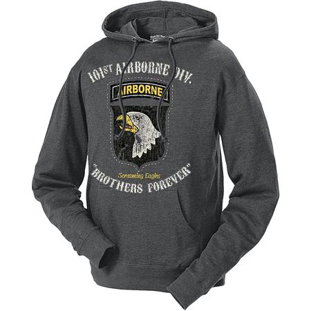 101st Airborne of US Army Division Brothers Forever Retro Hooded Sweatshirt Men&#39;s and Women&#39;s Army Hoodie