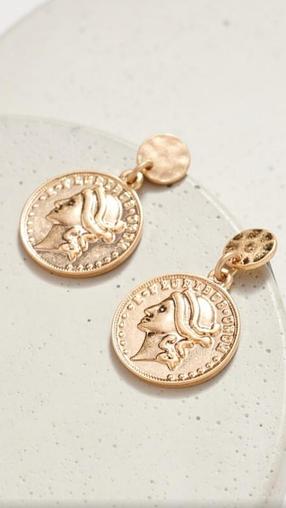 Coin Vintage Earring - Gold