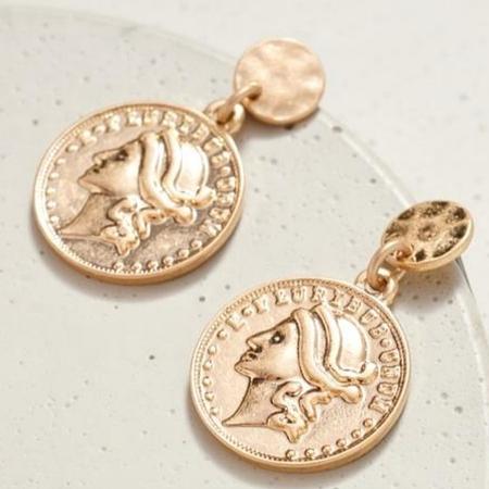 Coin Vintage Earring - Gold