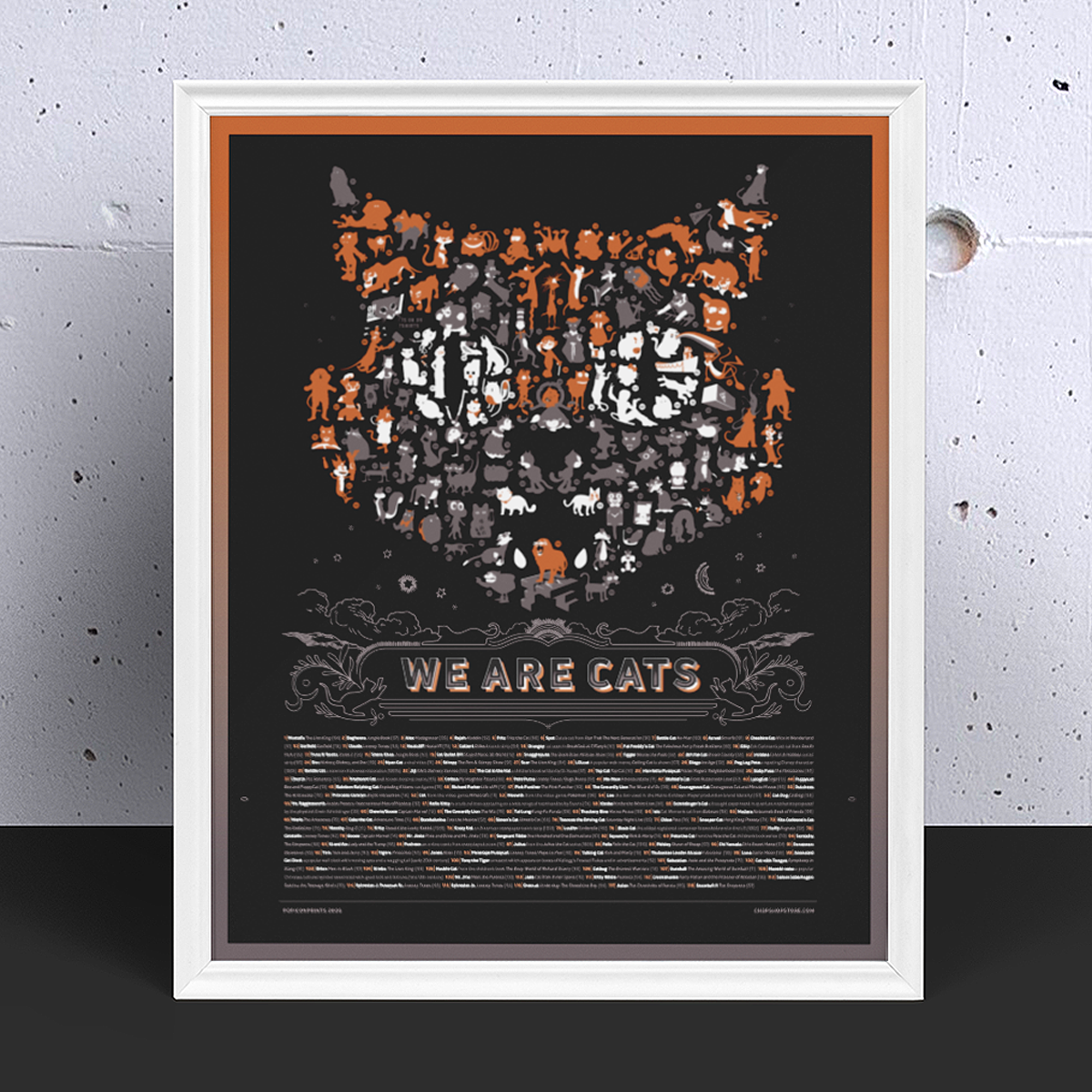 We Are Cats (118 Famous Felines) Archival Print