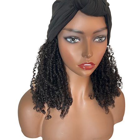 Turban Maurilocs Wig- Satin Lined 12 inches - 1B