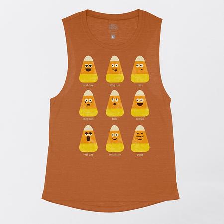 Running Candy Corn Training Schedule Flowy Tank