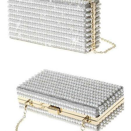 Pearl Box Gold Clutch