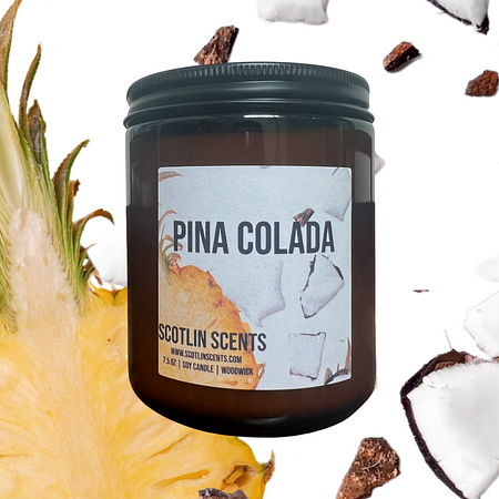Pina Colada | Amber Glass Candle