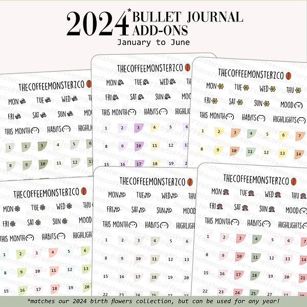 2023 Coordinating Add-ons - Bullet Journal - Part 1 – TheCoffeeMonsterzCo