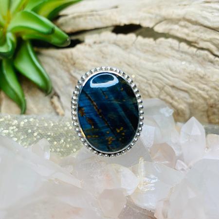 Pietersite Oval &amp; Square rings in sterling silver